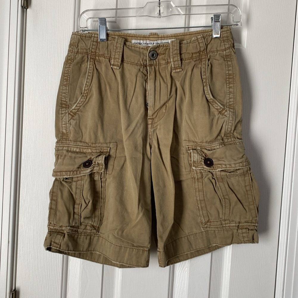 AEO Khaki Cargo Shorts